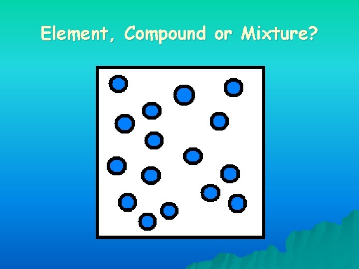 Element, Compound or Mixture? 