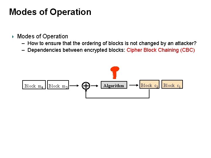 Modes of Operation – How to ensure that the ordering of blocks is not