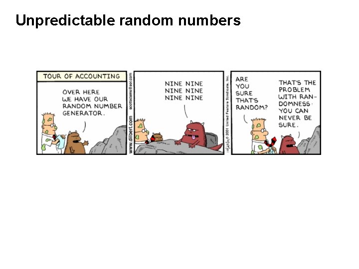Unpredictable random numbers 