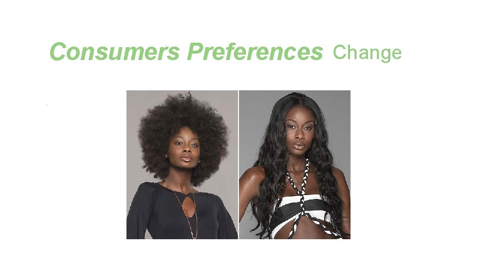 Consumers Preferences Change • 