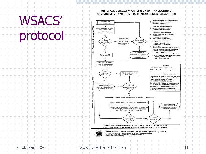 WSACS’ protocol 6. oktober 2020 www. holtech-medical. com 11 