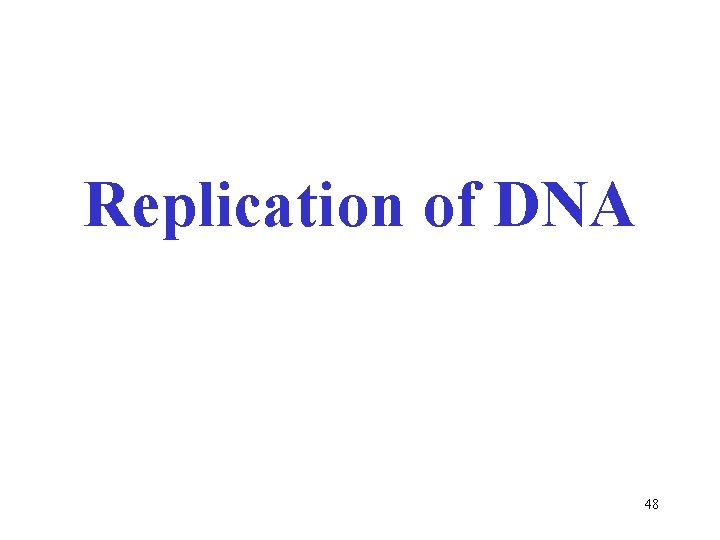 Replication of DNA 48 