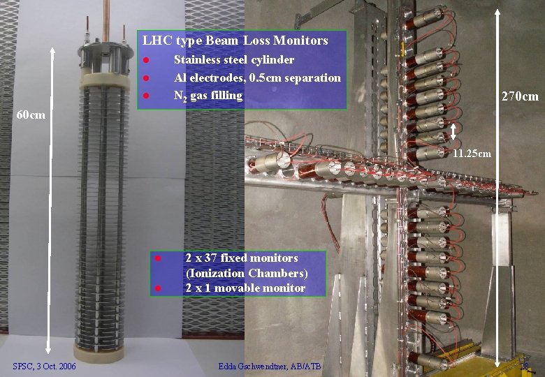 LHC type Beam Loss Monitors Stainless steel cylinder Al electrodes, 0. 5 cm separation