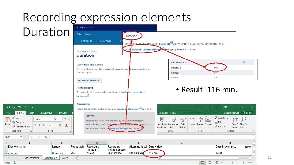 Recording expression elements Duration • Result: 116 min. Cataloging with RDA pt. 5, Film