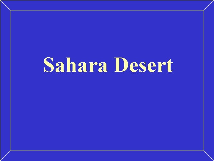 Sahara Desert 