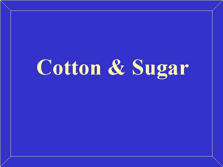 Cotton & Sugar 