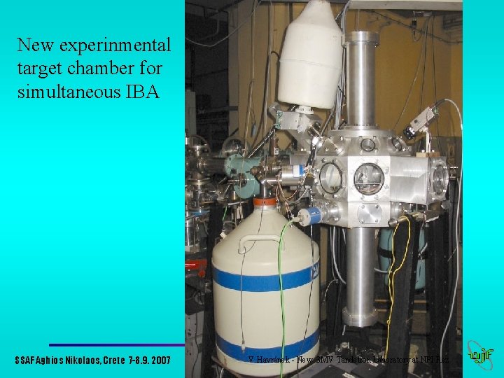 New experinmental target chamber for simultaneous IBA SSAF Aghios Nikolaos, Crete 7 -8. 9.