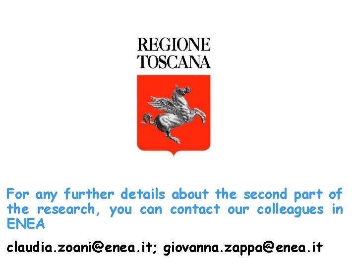 For any further details about the second part of the research, you can contact