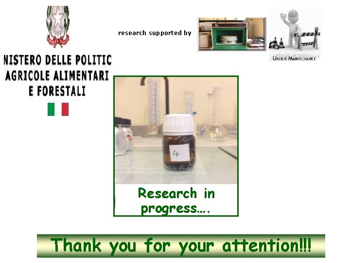 research supported by Research in progress…. Thank you for your attention!!! 