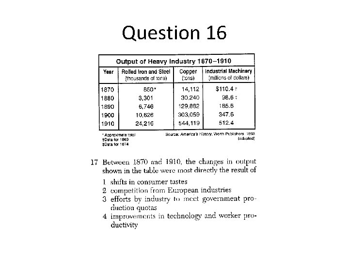 Question 16 