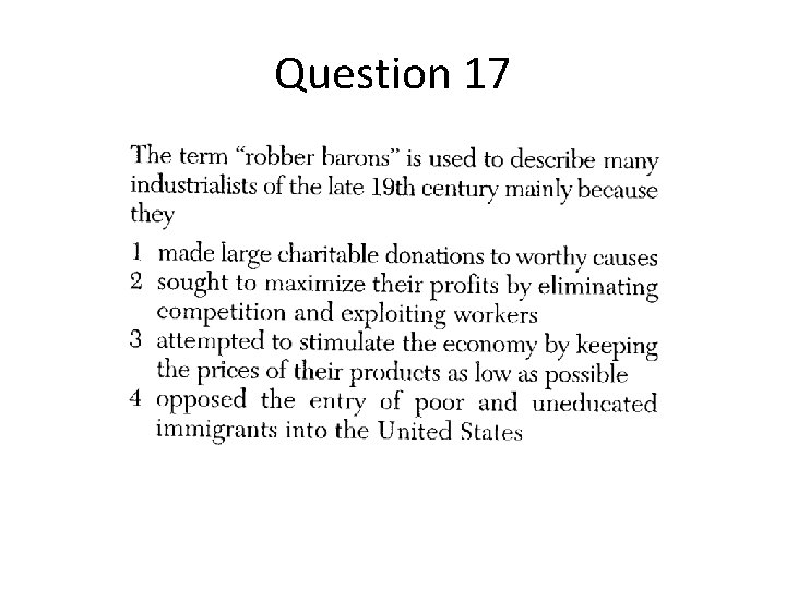 Question 17 