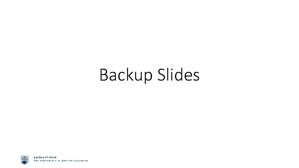 Backup Slides 