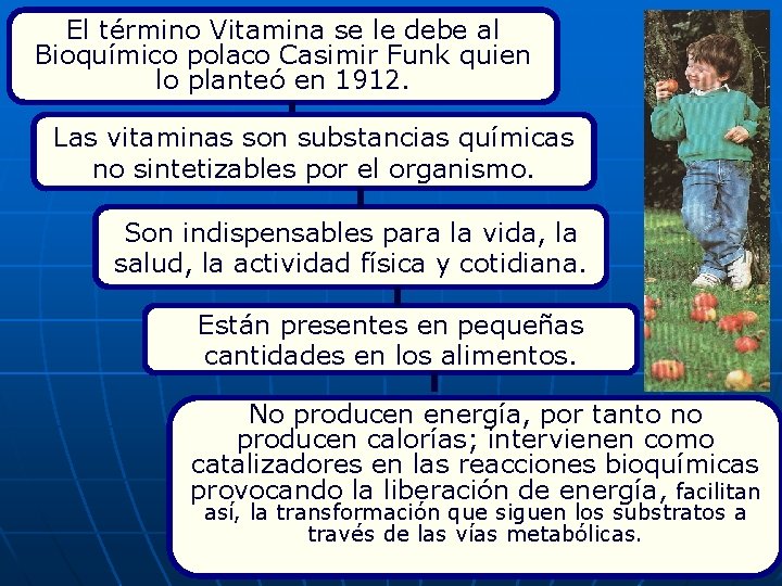 El término Vitamina se le debe al Bioquímico polaco Casimir Funk quien lo planteó