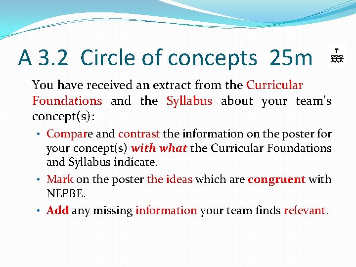 A 3. 2 Circle of concepts 25 m You have received an extract from