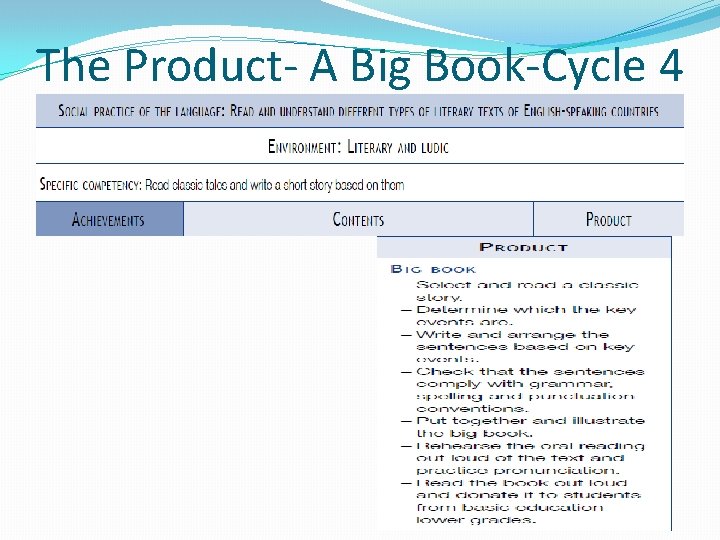 The Product- A Big Book-Cycle 4 