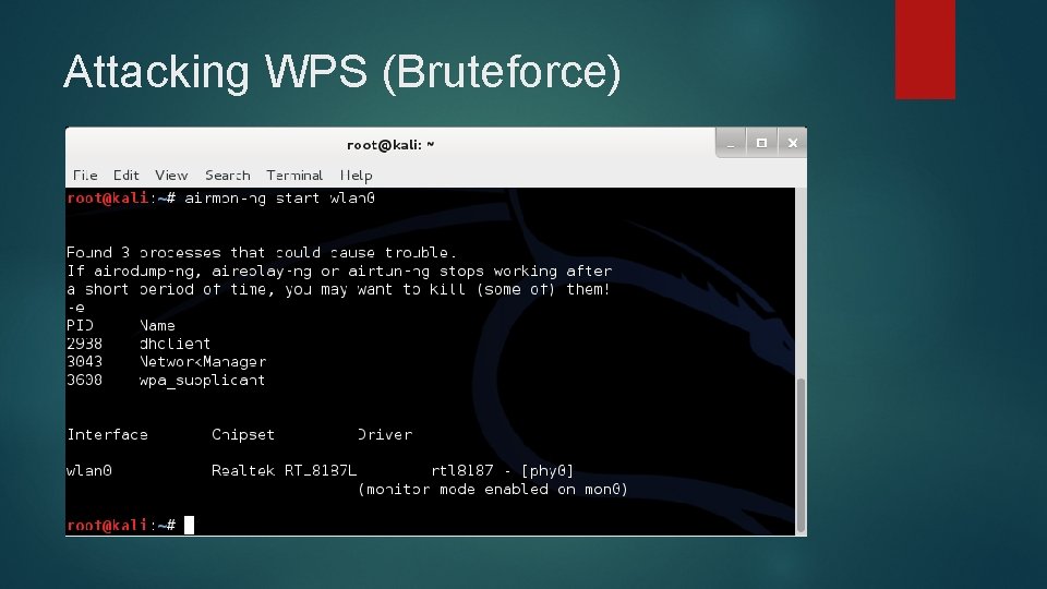 Attacking WPS (Bruteforce) 