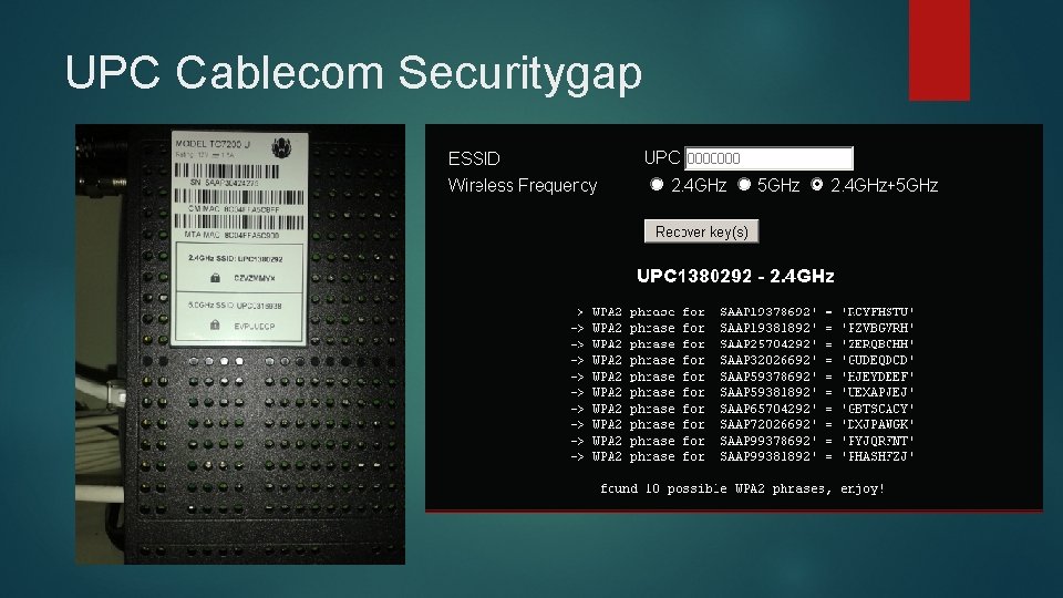 UPC Cablecom Securitygap 