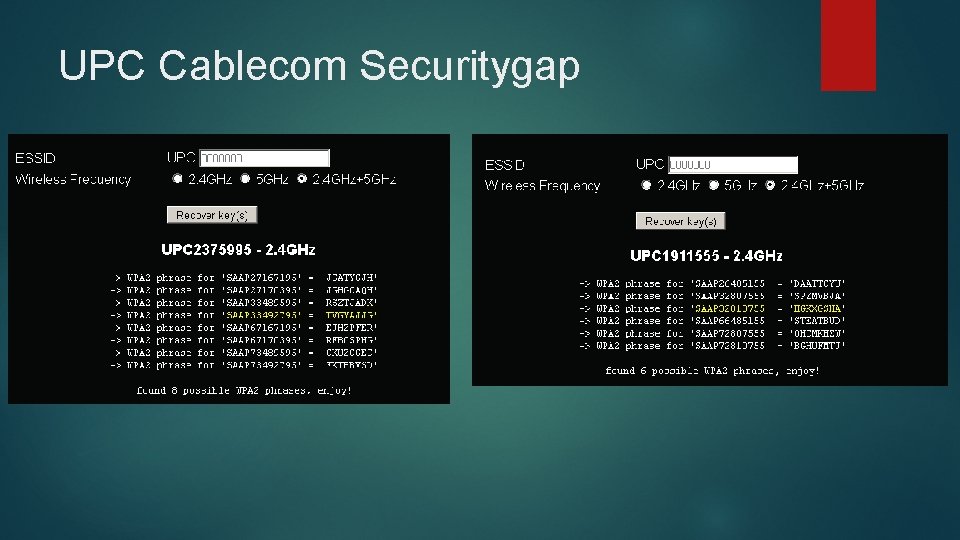 UPC Cablecom Securitygap 
