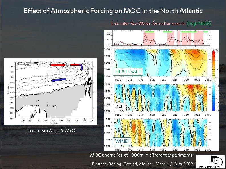 Effect of Atmospheric Forcing on MOC in the North Atlantic Labrador Sea Water formation