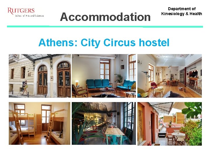 Accommodation Department of Kinesiology & Health Athens: City Circus hostel 