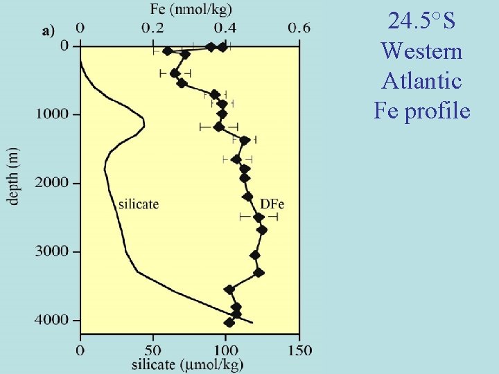 24. 5°S Western Atlantic Fe profile 