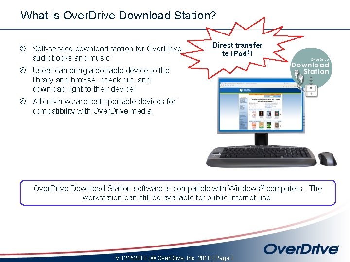 What is Over. Drive Download Station? Self-service download station for Over. Drive audiobooks and
