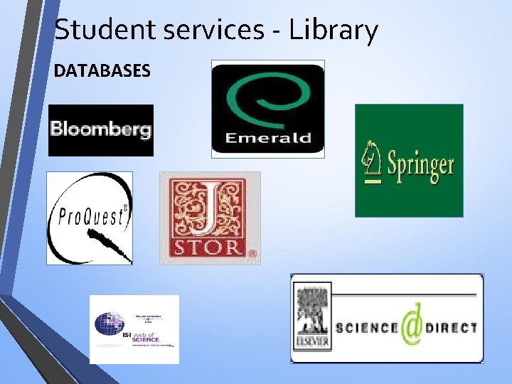 Student services - Library DATABASES 