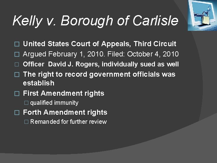 Kelly v. Borough of Carlisle United States Court of Appeals, Third Circuit � Argued