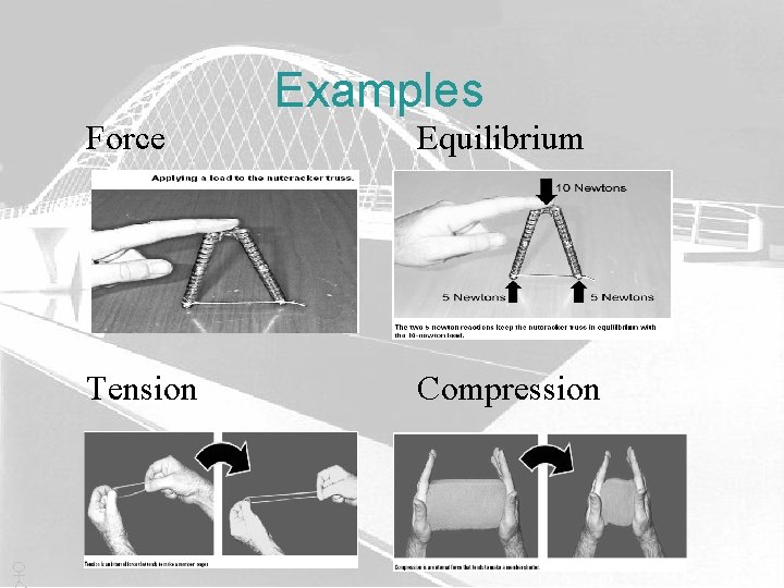 Examples Force Equilibrium Tension Compression 