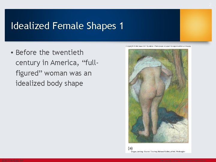 2 Idealized Female Shapes 1 • Before the twentieth century in America, “fullfigured” woman