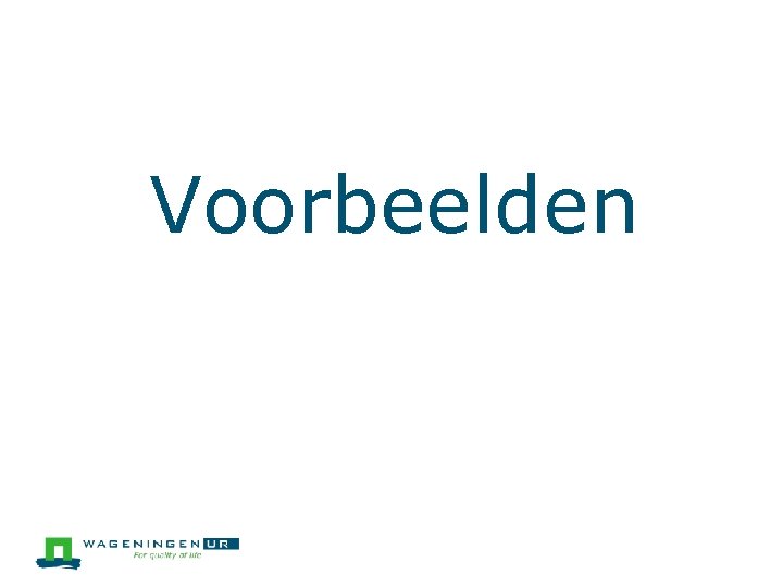 Voorbeelden 