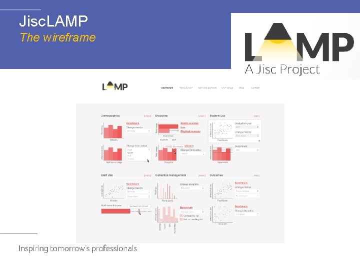 Jisc. LAMP The wireframe 