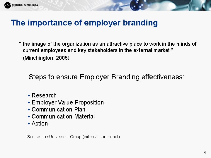 The importance of employer branding “ the image of the organization as an attractive