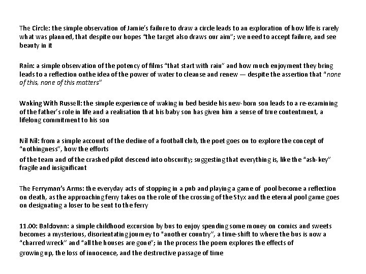 The Circle: the simple observation of Jamie’s failure to draw a circle leads to