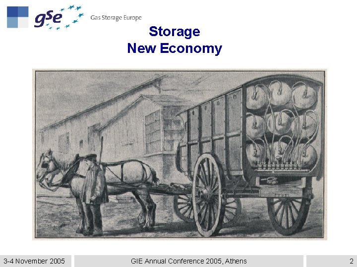 Storage New Economy 3 -4 November 2005 GIE Annual Conference 2005, Athens 2 
