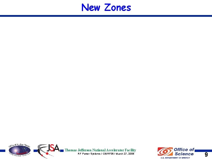 New Zones Thomas Jefferson National Accelerator Facility RF Power Systems / CWRF 08 /