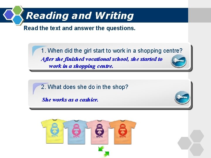 Reading and Writing Read the text and answer the questions. 1. When did the