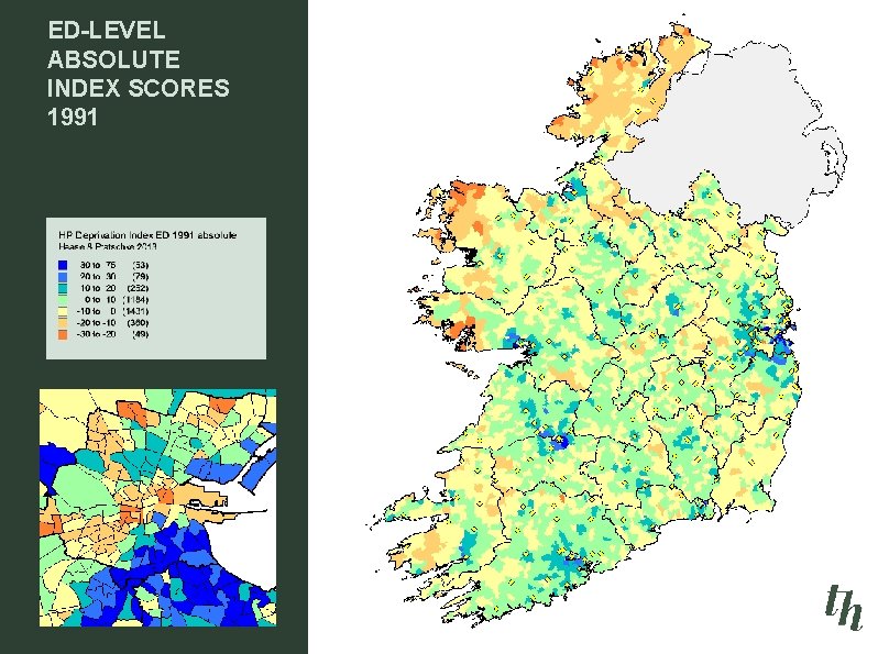 ED-LEVEL ABSOLUTE INDEX SCORES 1991 