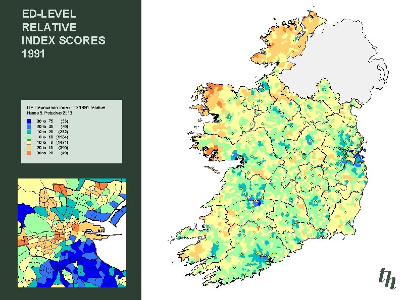 ED-LEVEL RELATIVE INDEX SCORES 1991 