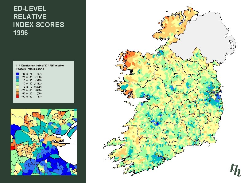 ED-LEVEL RELATIVE INDEX SCORES 1996 