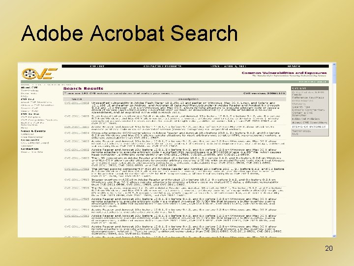 Adobe Acrobat Search 20 