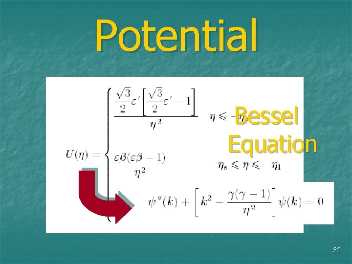 Potential Bessel Equation 32 