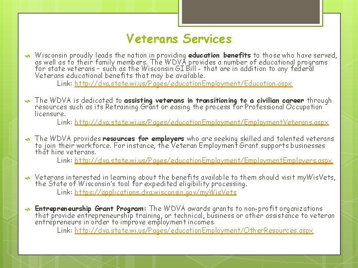 Veterans Services Wisconsin proudly leads the nation in providing education benefits to those who