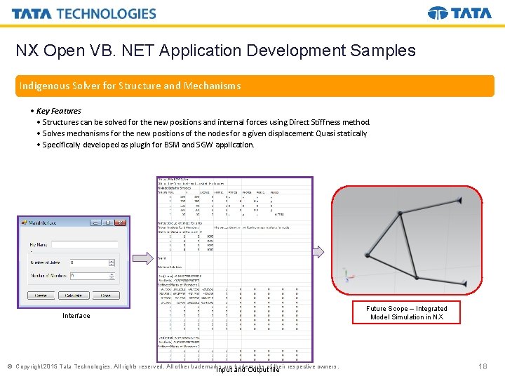 NX Open VB. NET Application Development Samples Indigenous Solver for Structure and Mechanisms •