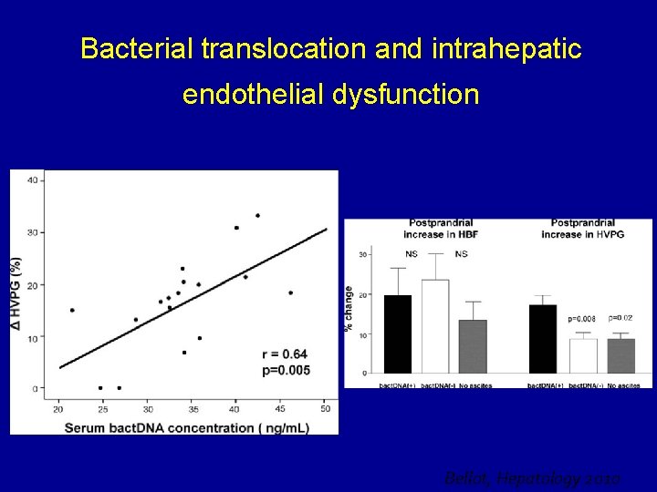 Bacterial translocation and intrahepatic endothelial dysfunction Bellot, Hepatology 2010 