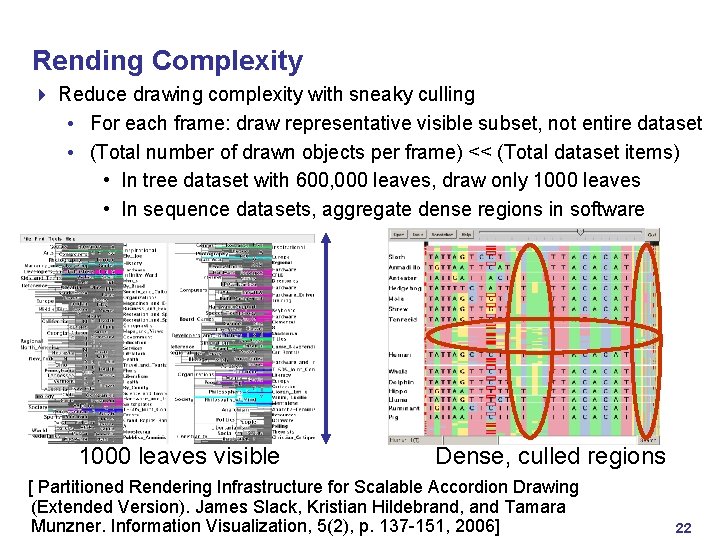 Rending Complexity 4 Reduce drawing complexity with sneaky culling • For each frame: draw