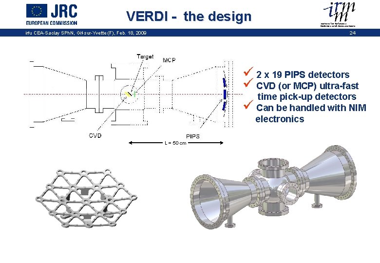 VERDI - the design irfu CEA-Saclay SPh. N, Gif-sur-Yvette (F), Feb. 18, 2009 24