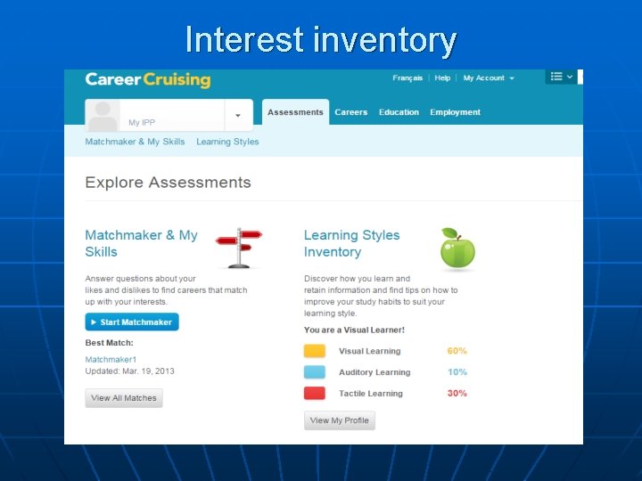 Interest inventory 
