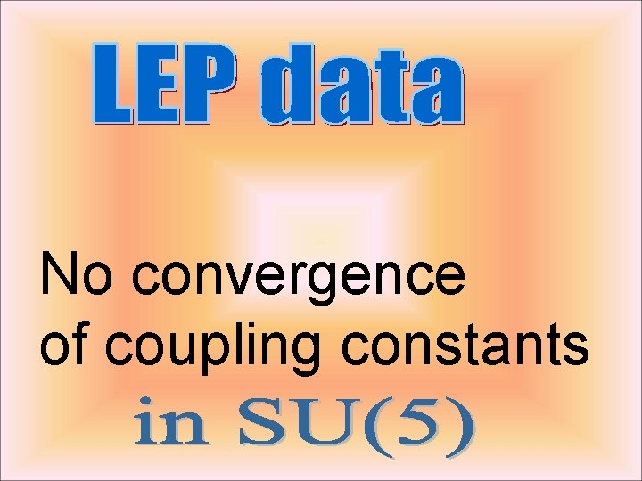 No convergence of coupling constants 