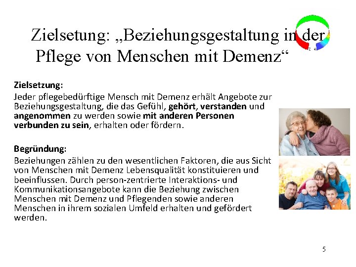 Expertenstandard Beziehungsgestaltung in der Pflege von Menschen mit